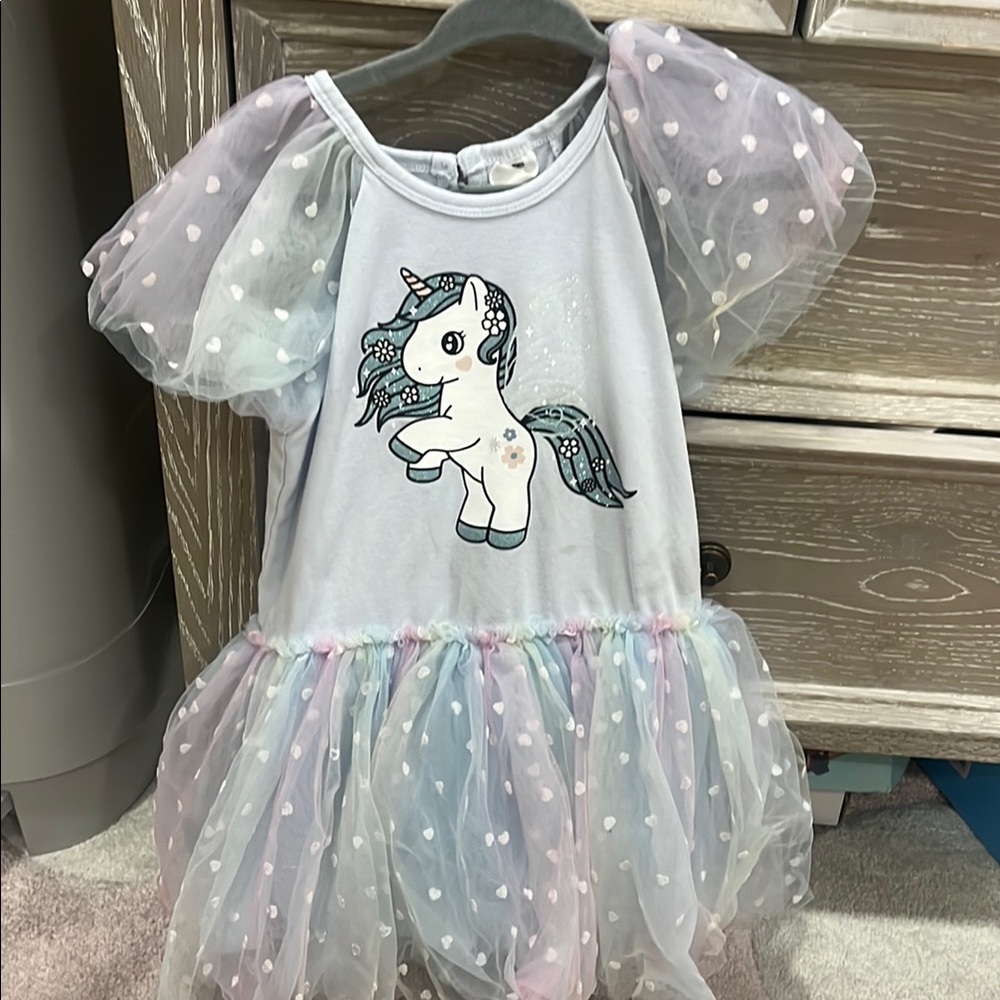Huxbaby Unicorn Dress with Pastel Tulle